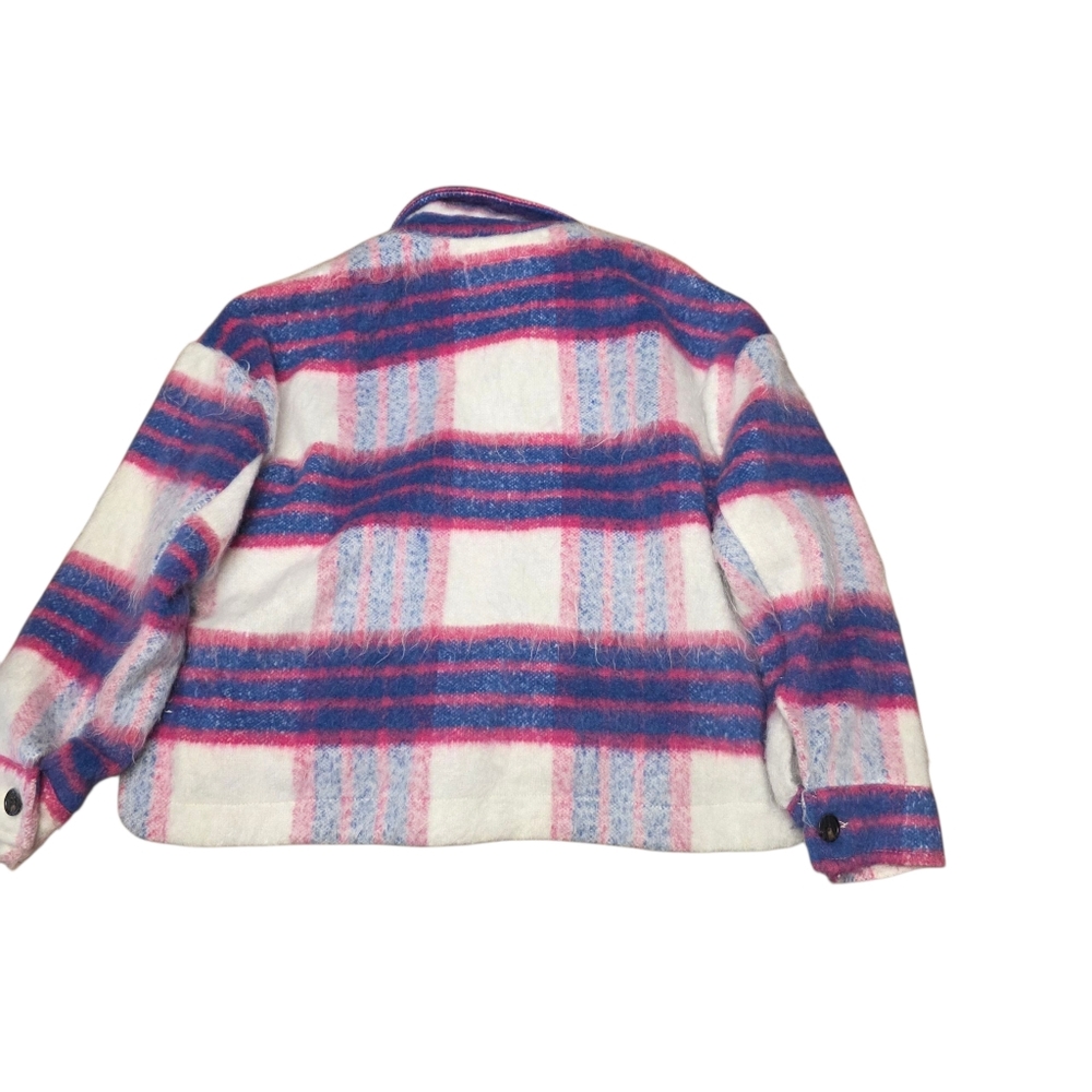 Blanknyc Plaid Boxy Crop Oversized Shacket Size S - Picture 4 of 11